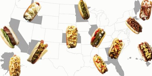 Foto a 50 de hot dog în statele din America