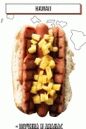 hot dog cu șuncă și ananas