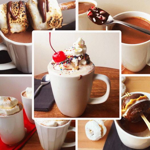 Fotografia a 5 toppinguri delicioase pentru ciocolată caldă
