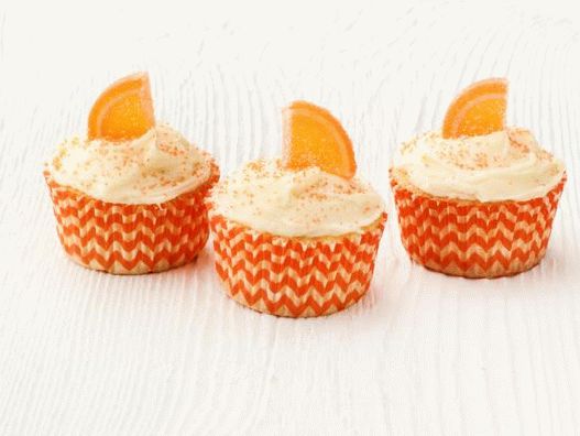 Foto cu Cupcakes Orange cu glazură