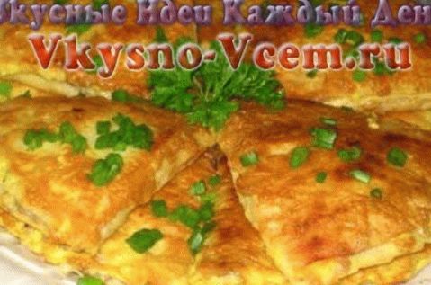 Clătite cu carne, coapte cu brânză