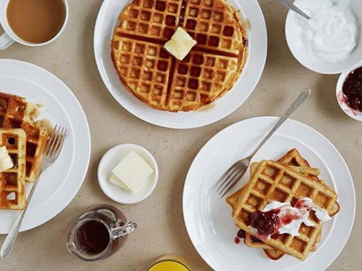 Fotografii cu mâncare - mai multe rețete de waffle