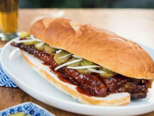 Sandwich foto coaste de porc Bogatyrsky