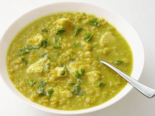 Supa de linte foto cu pui și curry