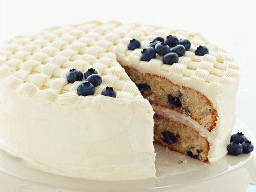 Foto de afine tort cu răchită glazură
