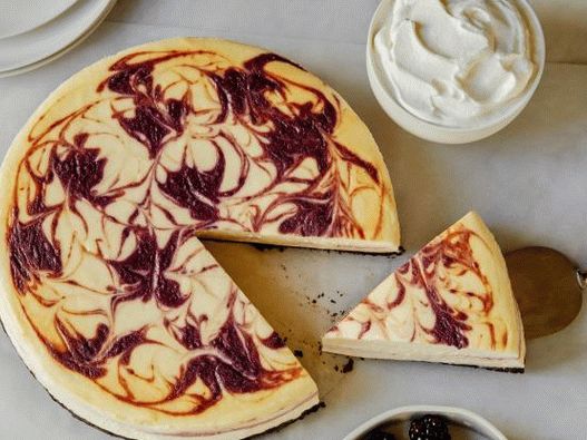 Cheesecake cu bucle de mure