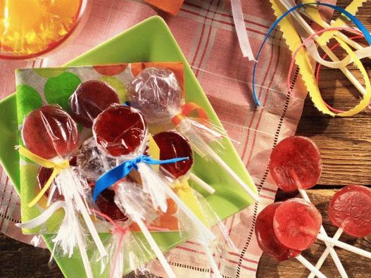 Foto lollipops de rodie de casă