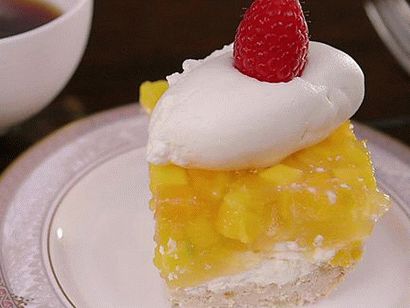 Fotografia unei plăcinte cu cremă hawaiană