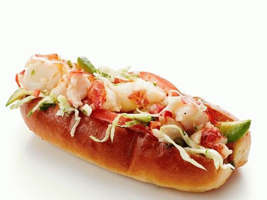 Fotografia unui hot dog cu homar din sud-vestul Statelor Unite