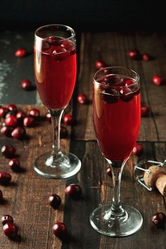 Fotografie a unui martini spumant spaniol cu   merișoare