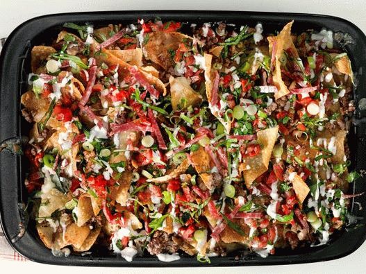 Foto nachos italieni în stilul lui Guy Fier