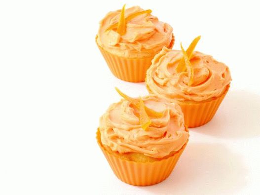Cupcakes foto cu cremă de portocale