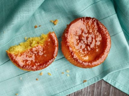 Cupcakes foto cu gheață portocalie
