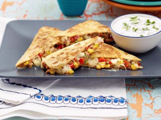 Foto de Quesadilla cu porumb și fasole