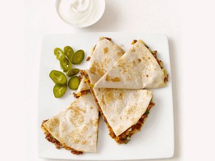 Foto de Quesadilla cu carne de porc și cartofi dulci