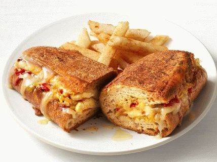 Foto cuburi sandwich-uri Tofu și Hikama