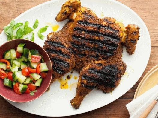 Pui la gratar cu curry