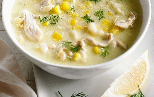 Foto Supa de pui cu pasta de porumb și orzo