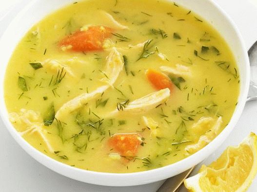 Poza cu supa de pui cu condiment de orez și curry