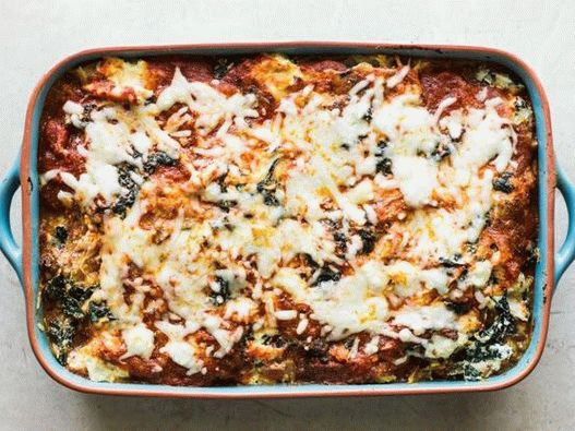 Foto cu Lasagna cu dovleac și pui de spaghete