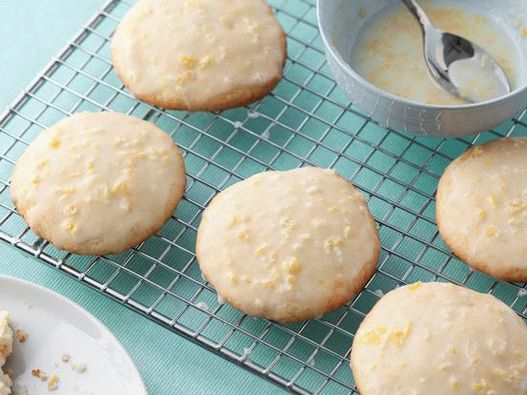 Biscuiți cu lămâie foto cu ricotta și glazură de lămâie