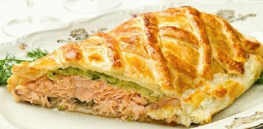 Foto Salmon Wellington cu praz