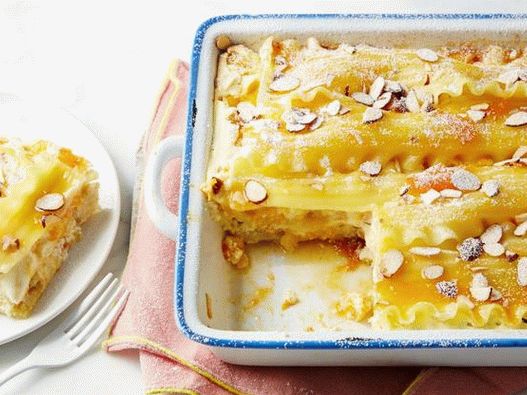 Foto cu mâncare - Lasagna dulce cu mere și caise uscate pentru micul dejun