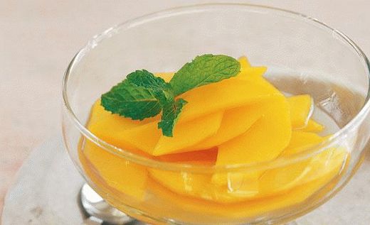 Foto de mango cu sirop de mentă
