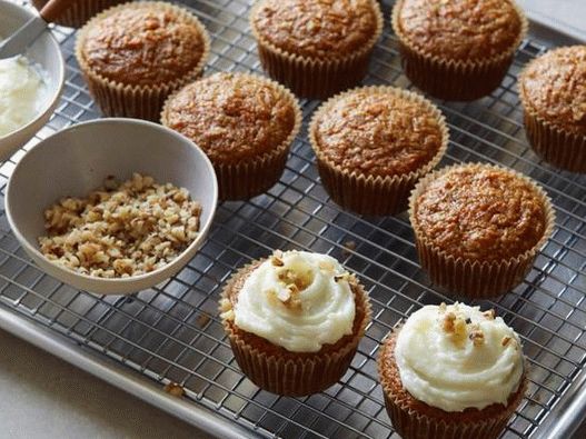 Cupcakes cu morcovi foto cu cremă de brânză