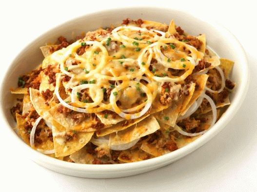 Fotografia lui Nachos cu chorizo, fasole și brânză