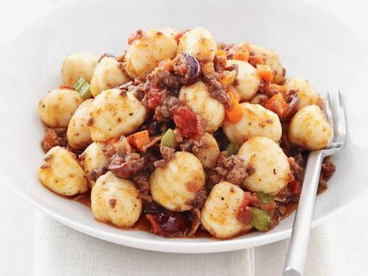 Foto de gnocchi în sos de carne