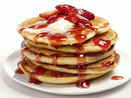 Prăjituri de brânză cremă foto cu sos de căpșuni