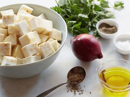 Ingrediente pentru rețetă - legume cu rădăcină de țelină la cuptor