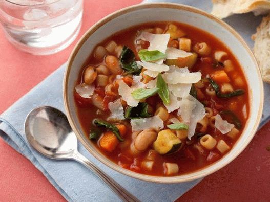Foto cu farfuria - Supa Minestrone în aragazul lent