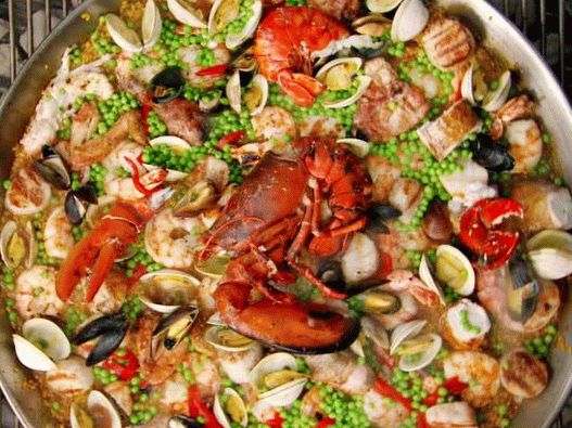 Fotografie la paella la grătar