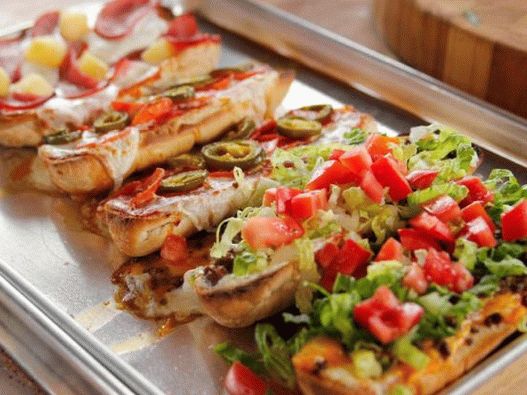 Photo Pizza Assortment cu baguette franceză