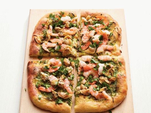Photo Pizza cu creveți și crustacei