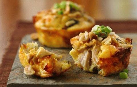 Muffins de pui de vacanță cu brânză