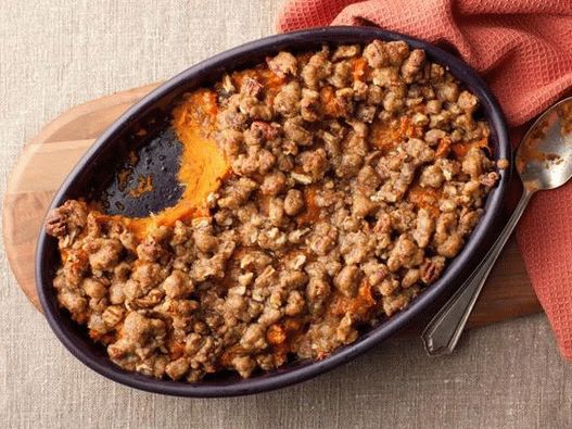 Caserola cu cartofi dulci cu nuci glazurate