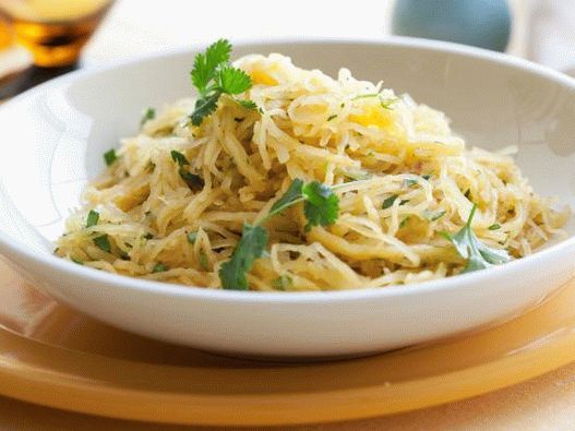 Dovlecei Spaghetti cu fotografie în cuptorul cu microunde