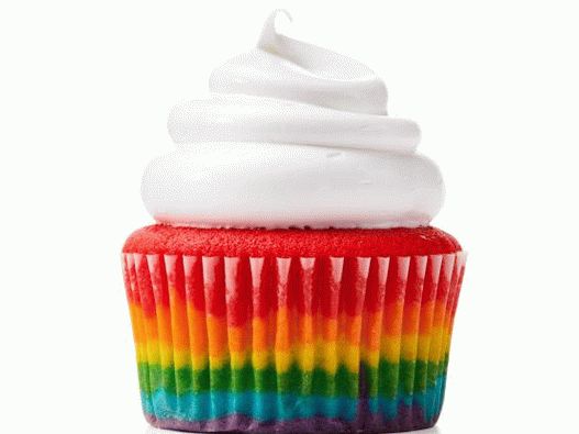 Photo Rainbow Cupcakes
