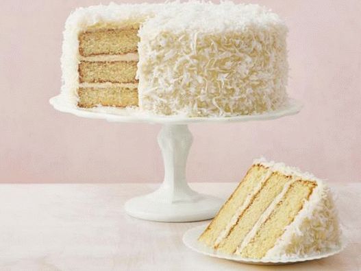 Tort de nucă de cocos cu cremă de caș