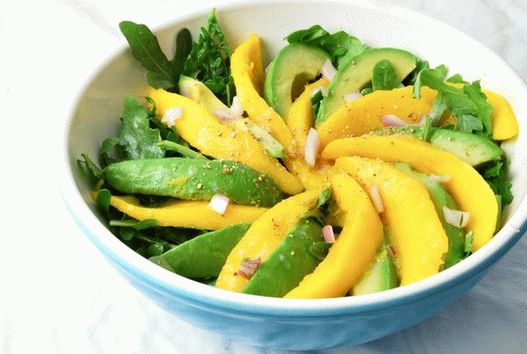Salată de mango foto și avocado