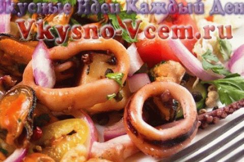 o rețetă nouă pentru o salată de cocktail-uri de mare