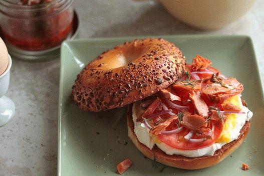 Sandwich pentru bagel foto