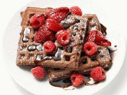 Waffles de ciocolată foto