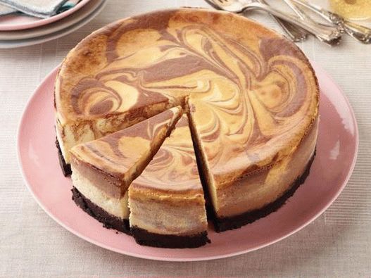 Cheesecake de marmură de ciocolată-Iris