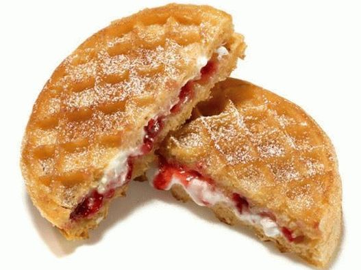 Foto Sandwich de brânză de casă dulce fierbinte pentru micul dejun