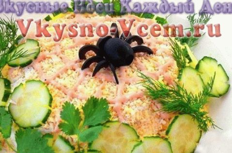 Salata originală de păianjen cu puf