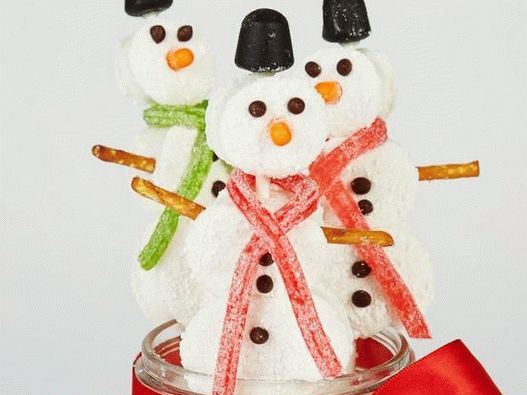 Photo Mint Marshmallow Snowmen